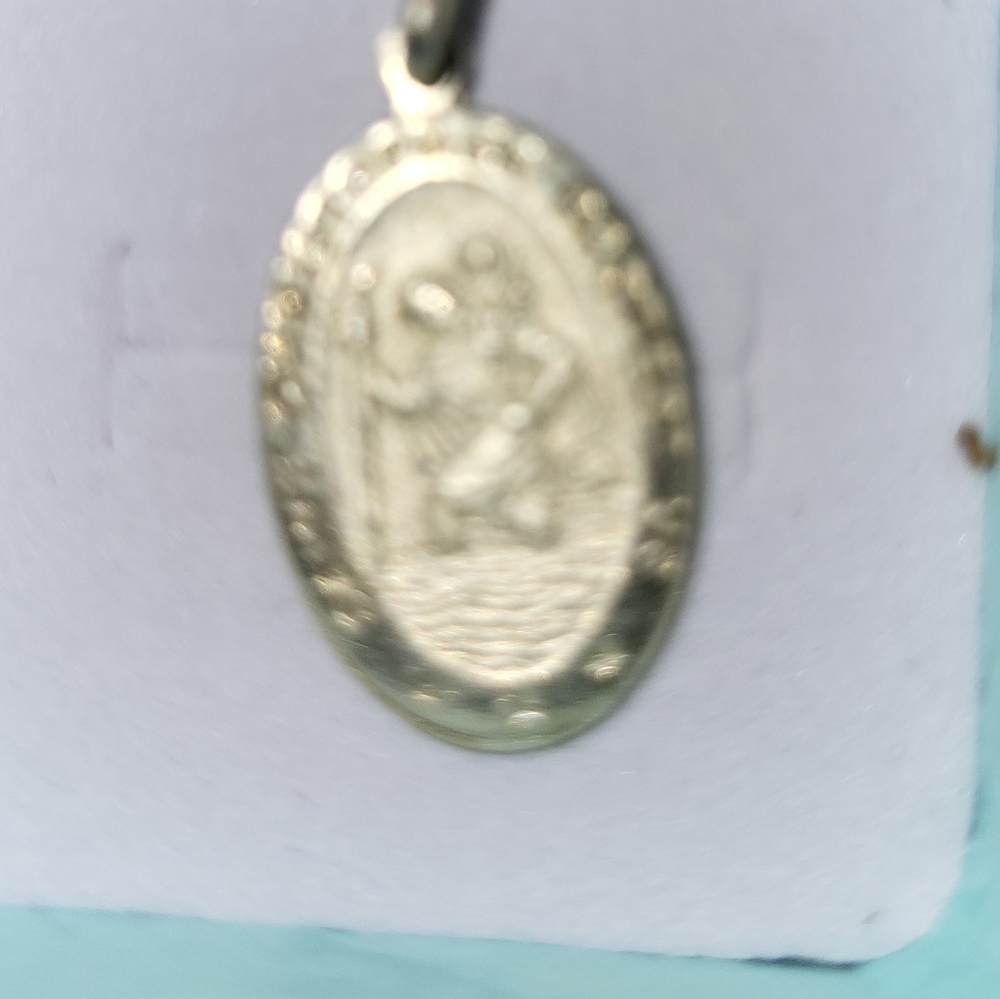St. Christopher pendant, sterling silver